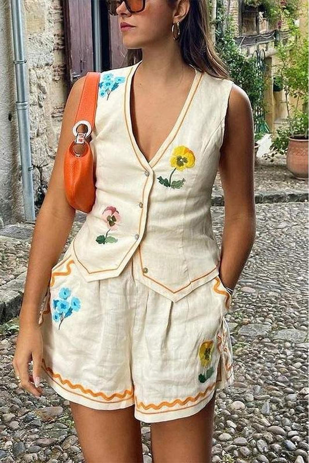 BOHO CHIC EMBROIDERED SET