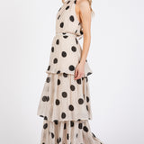 DARLING DOTS POLKA DOT HALTER DRESS