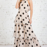 DARLING DOTS POLKA DOT HALTER DRESS