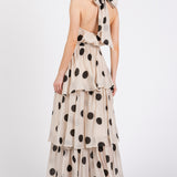 DARLING DOTS POLKA DOT HALTER DRESS