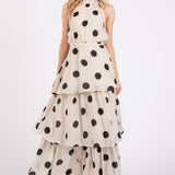 DARLING DOTS POLKA DOT HALTER DRESS