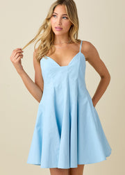 TAKE A STROLL BABY BLUE DRESS