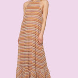 FEELING BOHO CROCHET HALTER DRESS