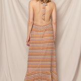 FEELING BOHO CROCHET HALTER DRESS