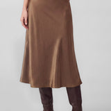 CLEARLY THE ONE MIDI SATIN SKIRT