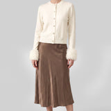 CLEARLY THE ONE MIDI SATIN SKIRT