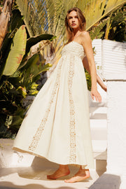 SWEET INNOCENCE IVORY LACE MAXI DRESS