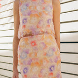 FOUND TREASURES FLORAL EMBELLISHED SKIRT