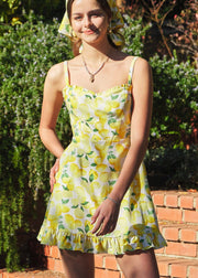 AMALFI COAST LEMON MINI DRESS