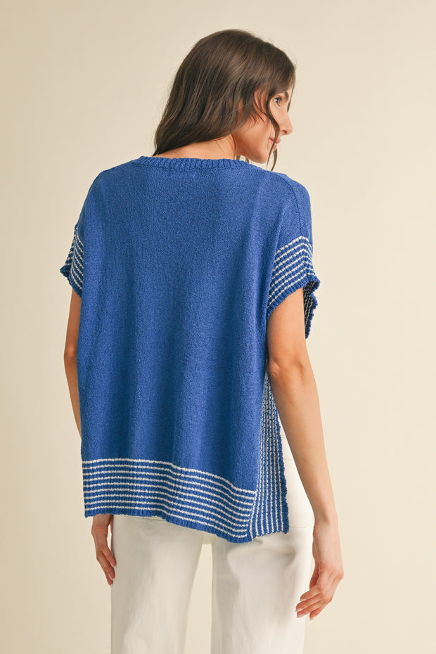 AMERICAN CUTIE STARS & STRIPES BLUE SWEATER