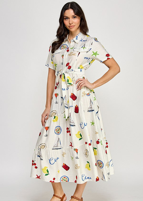 COUNTRYSIDE DREAMS PRINT MIDI DRESS