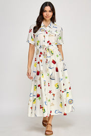 COUNTRYSIDE DREAMS PRINT MIDI DRESS