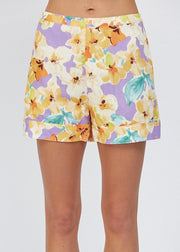 ORANGE BLOSSOMS FLORAL SHORTS