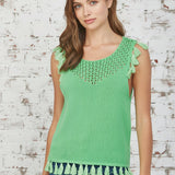 FINAL TOUCH TASSEL TANK SWEATER