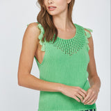FINAL TOUCH TASSEL TANK SWEATER