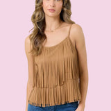 FRINGE FASHION KHAKI CAMI