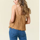 FRINGE FASHION KHAKI CAMI