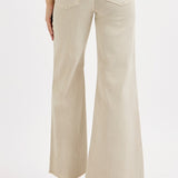 RISEN HIGH RISE WIDE LEG PALAZZO JEANS - FIESTA OR ALMOND
