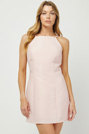 AFTER HOURS LIGHT PINK SATIN INSPIRED DRESS