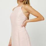 AFTER HOURS LIGHT PINK SATIN INSPIRED DRESS