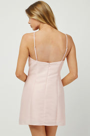 AFTER HOURS LIGHT PINK SATIN INSPIRED DRESS