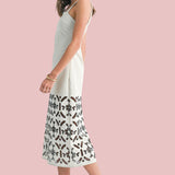 MIDTOWN CHIC LINEN BLEND SHIFT DRESS