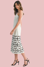 MIDTOWN CHIC LINEN BLEND SHIFT DRESS