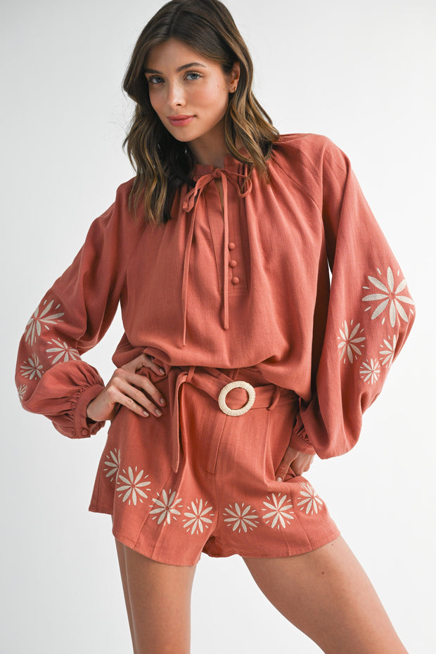 SWEET LIFESTYLE EMBROIDERED BLOUSE