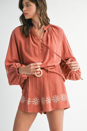 SWEET LIFESTYLE EMBROIDERED BLOUSE