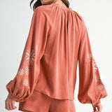 SWEET LIFESTYLE EMBROIDERED BLOUSE