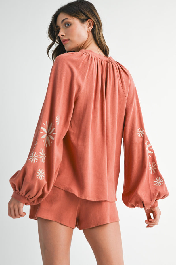 SWEET LIFESTYLE EMBROIDERED BLOUSE