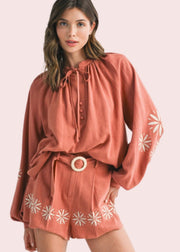 SWEET LIFESTYLE EMBROIDERED BLOUSE