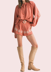 SWEET LIFESTYLE EMBROIDERED SHORTS