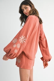 SWEET LIFESTYLE EMBROIDERED BLOUSE