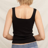 CAREFREE DAYS SQUARE NECK TANK - BLACK OR WHITE