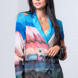 ONLINE EXCLUSIVE:  DESERT SUN GRAPHIC PRINT BLAZER