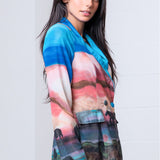 ONLINE EXCLUSIVE:  DESERT SUN GRAPHIC PRINT BLAZER