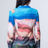 ONLINE EXCLUSIVE:  DESERT SUN GRAPHIC PRINT BLAZER