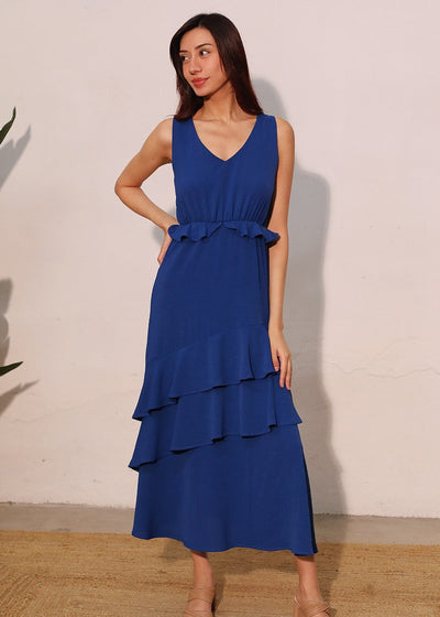 CITY NIGHTS ROYAL BLUE MAXI DRESS