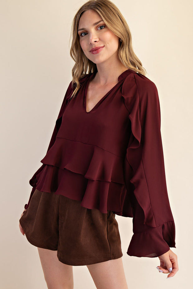 PATH TO GREATNESS WINE RUFFLE TOP