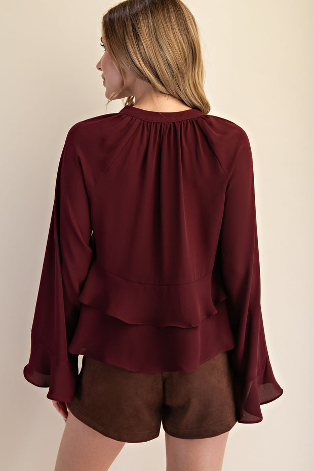 PATH TO GREATNESS WINE RUFFLE TOP