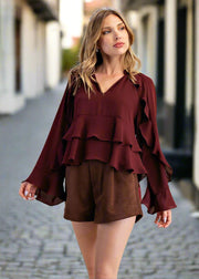PATH TO GREATNESS WINE RUFFLE TOP