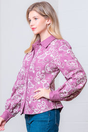 PAISLEY MOMENTS MAUVE EMBROIDERED TOP