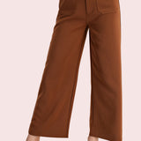 VILLA BRUNCH CROPPED WIDE LEG PANTS - BLACK OR CAMEL