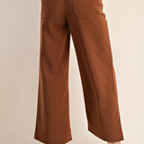 VILLA BRUNCH CROPPED WIDE LEG PANTS - BLACK OR CAMEL