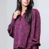 ALWAYS IN STYLE RUFFLE BLOUSE