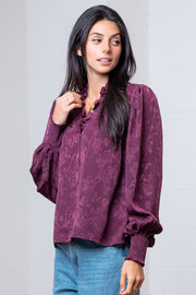 ALWAYS IN STYLE RUFFLE BLOUSE