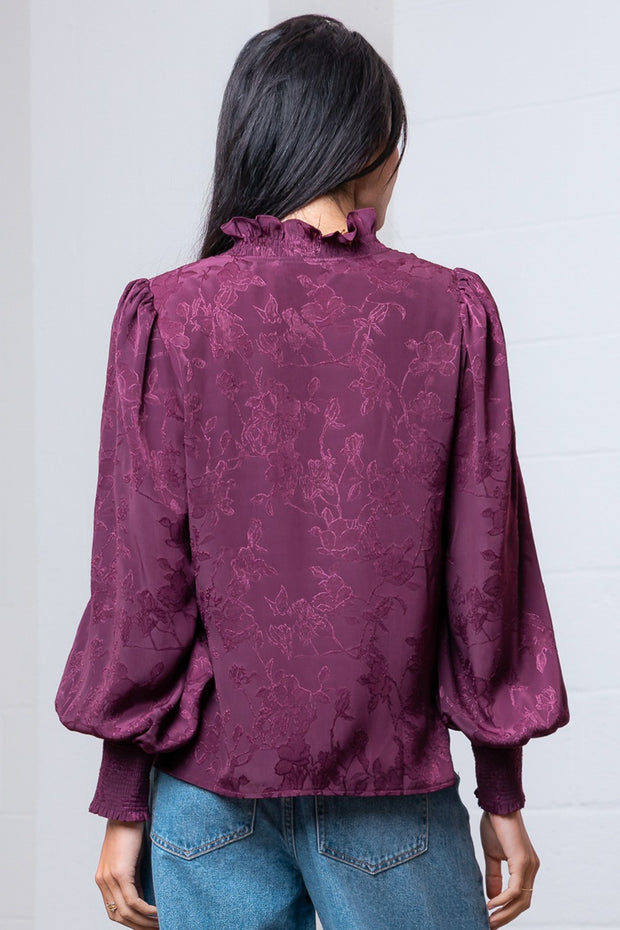 ALWAYS IN STYLE RUFFLE BLOUSE