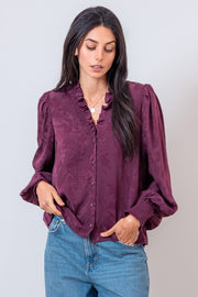 ALWAYS IN STYLE RUFFLE BLOUSE