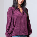 ALWAYS IN STYLE RUFFLE BLOUSE